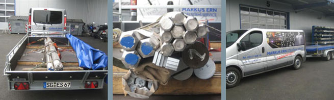 Beladen unseres Hängers